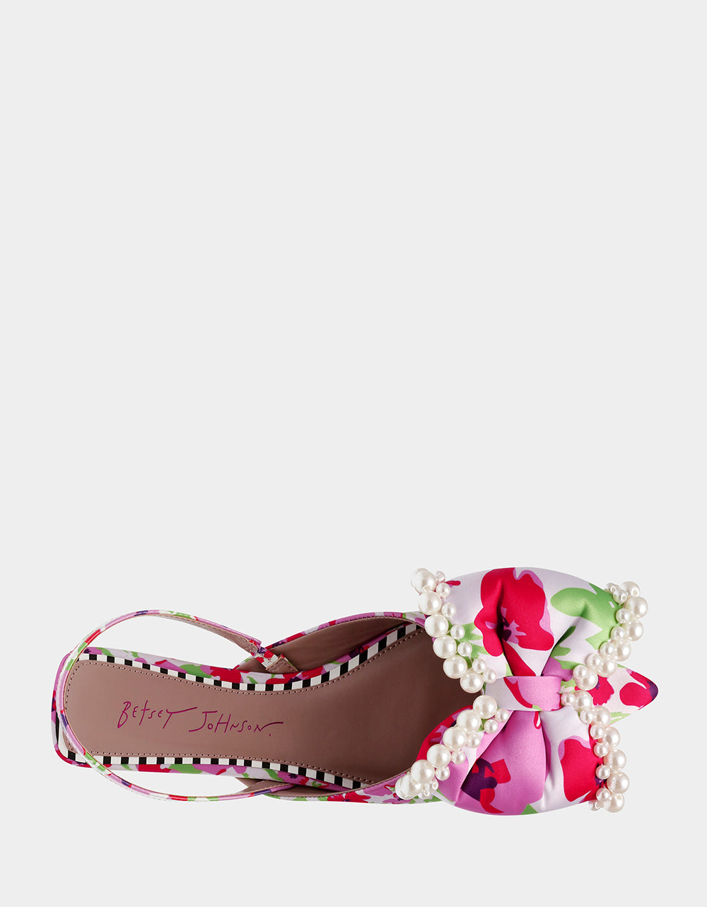 Betsey Johnson Value | CAMILO WHITE MULTI Floral Slingback Flats