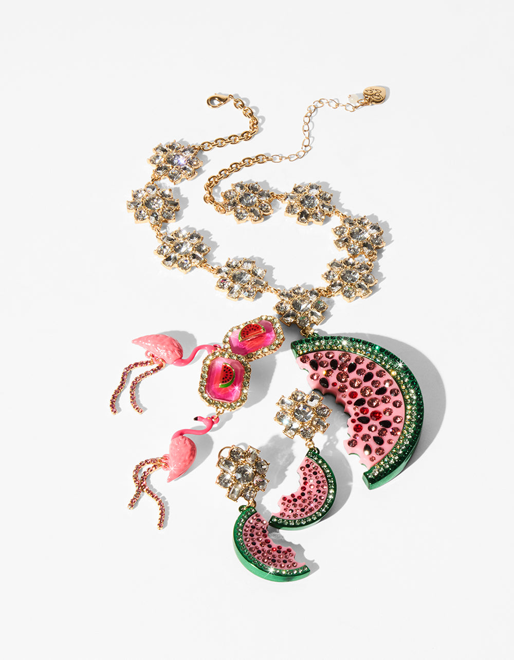 Betsey Johnson Great Value | BETSEYS BACKYARD WATERMELON PENDANT MULTI Women's Watermelon Rhinestone Pendant Necklace