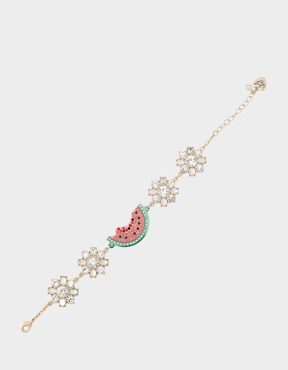 Betsey Johnson Popular | BETSEYS BACKYARD WATERMELON FLEX BRACELET PINK Women's Rhinestone Watermelon Bracelet