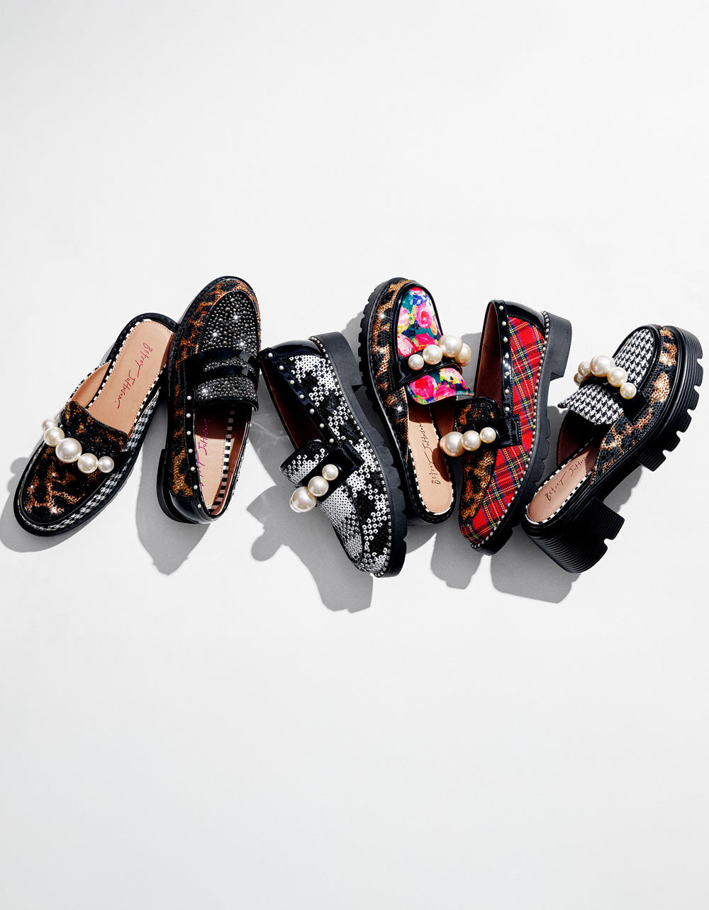 Betsey Johnson Quality | LYDIAA LEOPARD Rhinestone Embellished Platform Women's Loafer