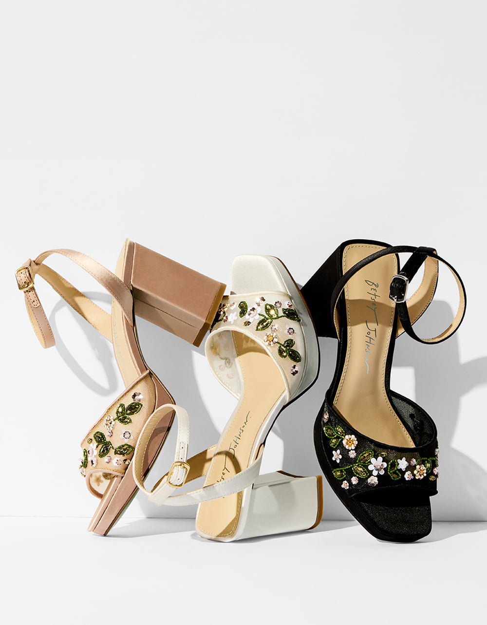 Betsey Johnson Recommended | KIRRA BLACK Platform Strappy Square-Toe Block Heel