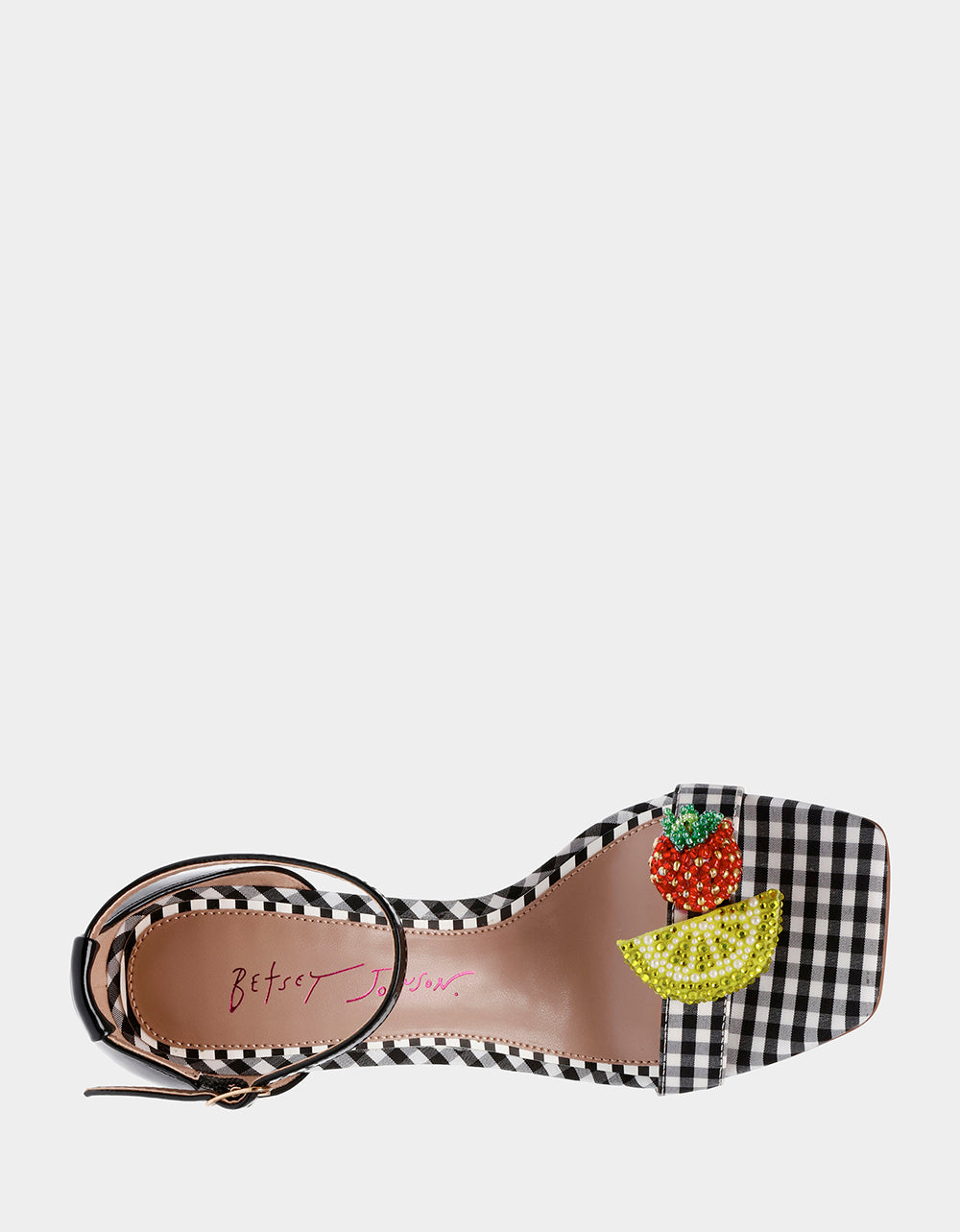 Betsey Johnson Great Value | HARLEN BLACK MULTI Gingham Sandal