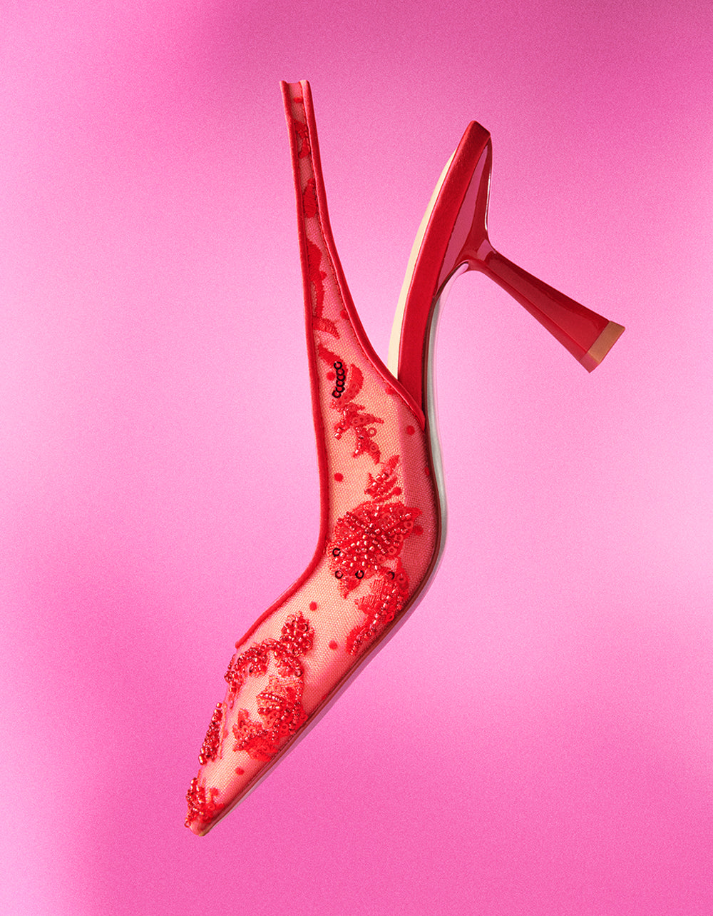 Betsey Johnson Value | NIKKI RED Pointed Toe Slingback Heel