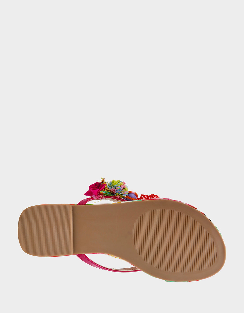 Betsey Johnson Latest | DOLORIS Bright Multi Women's Thong Strappy Flower Embellished Sandal