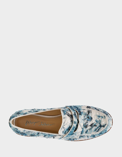Betsey Johnson Value | ARON BLUE FLORAL Loafers