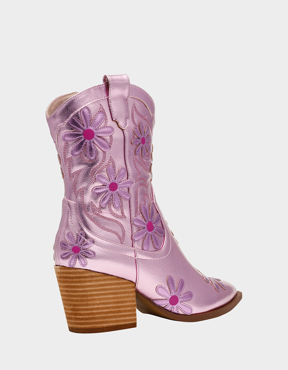 Betsey Johnson Quality | TEDDYY PINK Western Pointed-Toe Ankle Boot