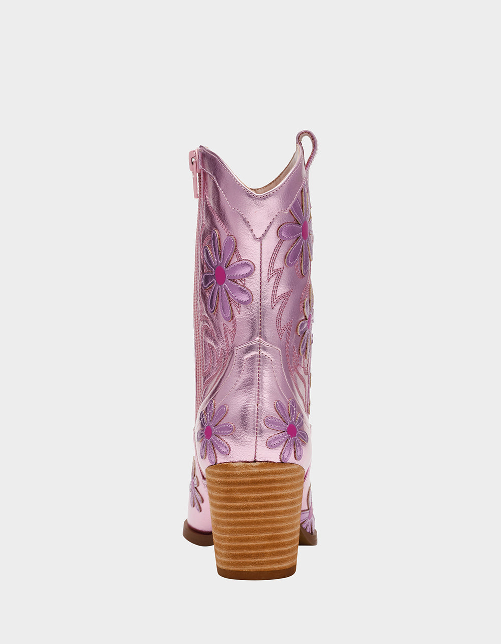 Betsey Johnson Quality | TEDDYY PINK Western Pointed-Toe Ankle Boot