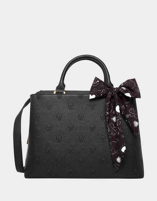 Betsey Johnson Everyday | SKULLICIOUS SATCHEL Black Bag