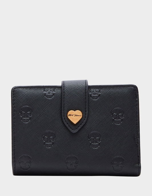 Betsey Johnson Trending | SKULLICIOUS BIFOLD WALLET BLACK