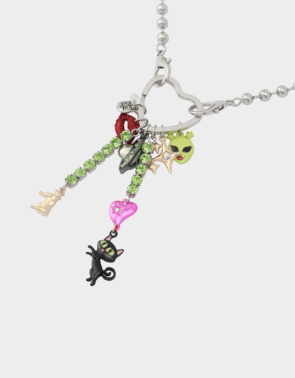 Betsey Johnson Classic | ALIEN PEARL PENDANT MULTI Women's Alien Charm Necklace