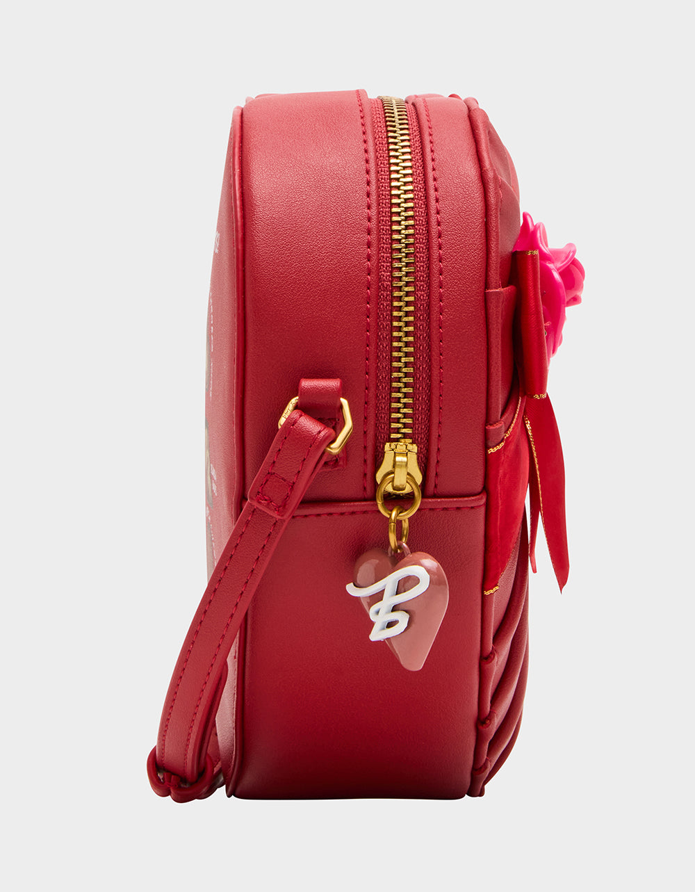 Betsey Johnson Recommended | KITSCH RETRO ROMEO RED Women's Valentine's Day Heart Crossbody Handbag