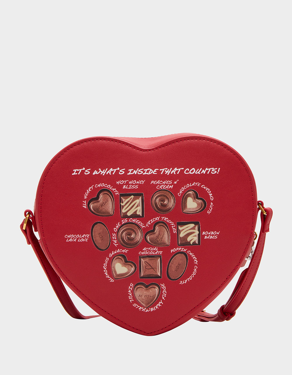Betsey Johnson Recommended | KITSCH RETRO ROMEO RED Women's Valentine's Day Heart Crossbody Handbag