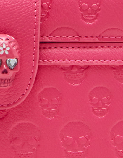 Betsey Johnson Latest | SKULL BOSS VANITY BAG PINK