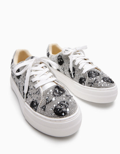 Betsey Johnson New | SIDNY SKULLS Rhinestone Sneaker