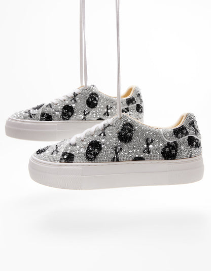 Betsey Johnson New | SIDNY SKULLS Rhinestone Sneaker