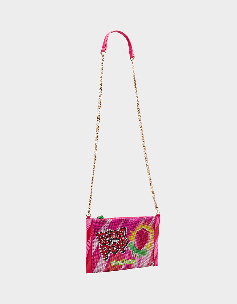 Betsey Johnson Popular | RING POP® PARTY POUCH PINK Women's Clutch Chain Strap Crossbody Handbag