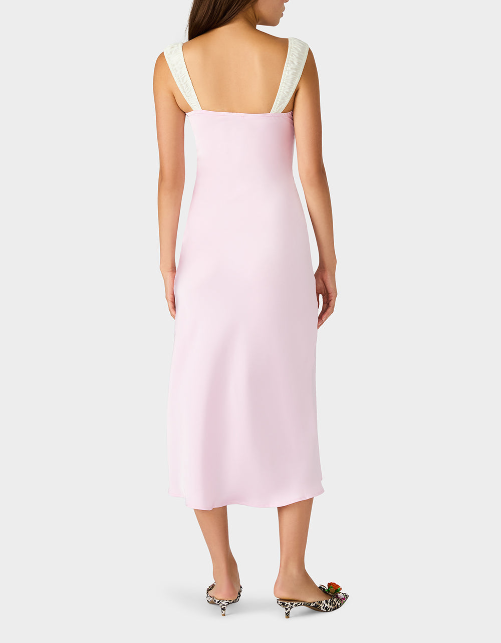 Betsey Johnson Top Pick | SWEET DAYDREAM DRESS PETAL Women's Pink Midi Dress with Bow