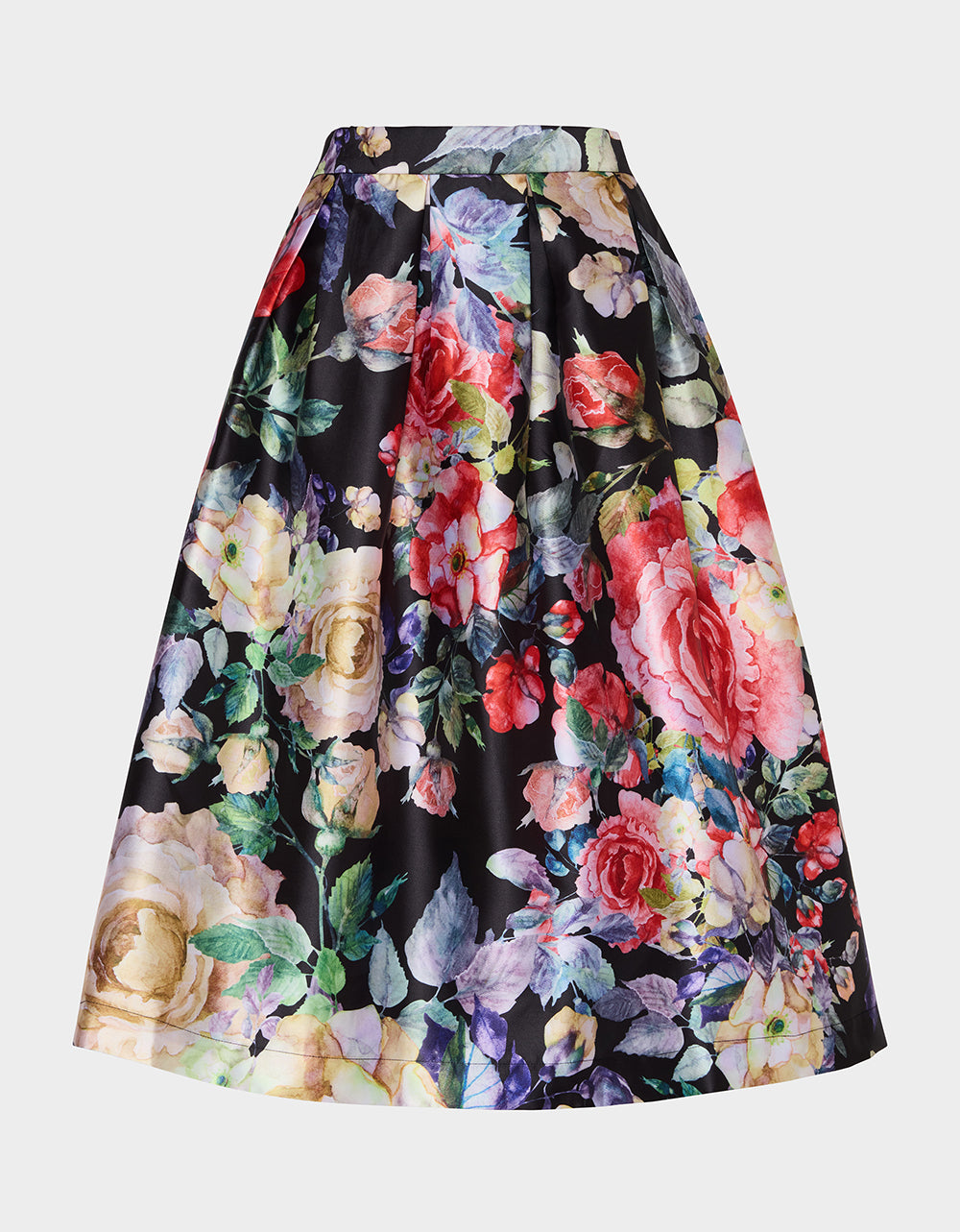 Betsey Johnson Best Seller | BOTANQUE SKIRT BLACK Women's Floral Midi Skirt