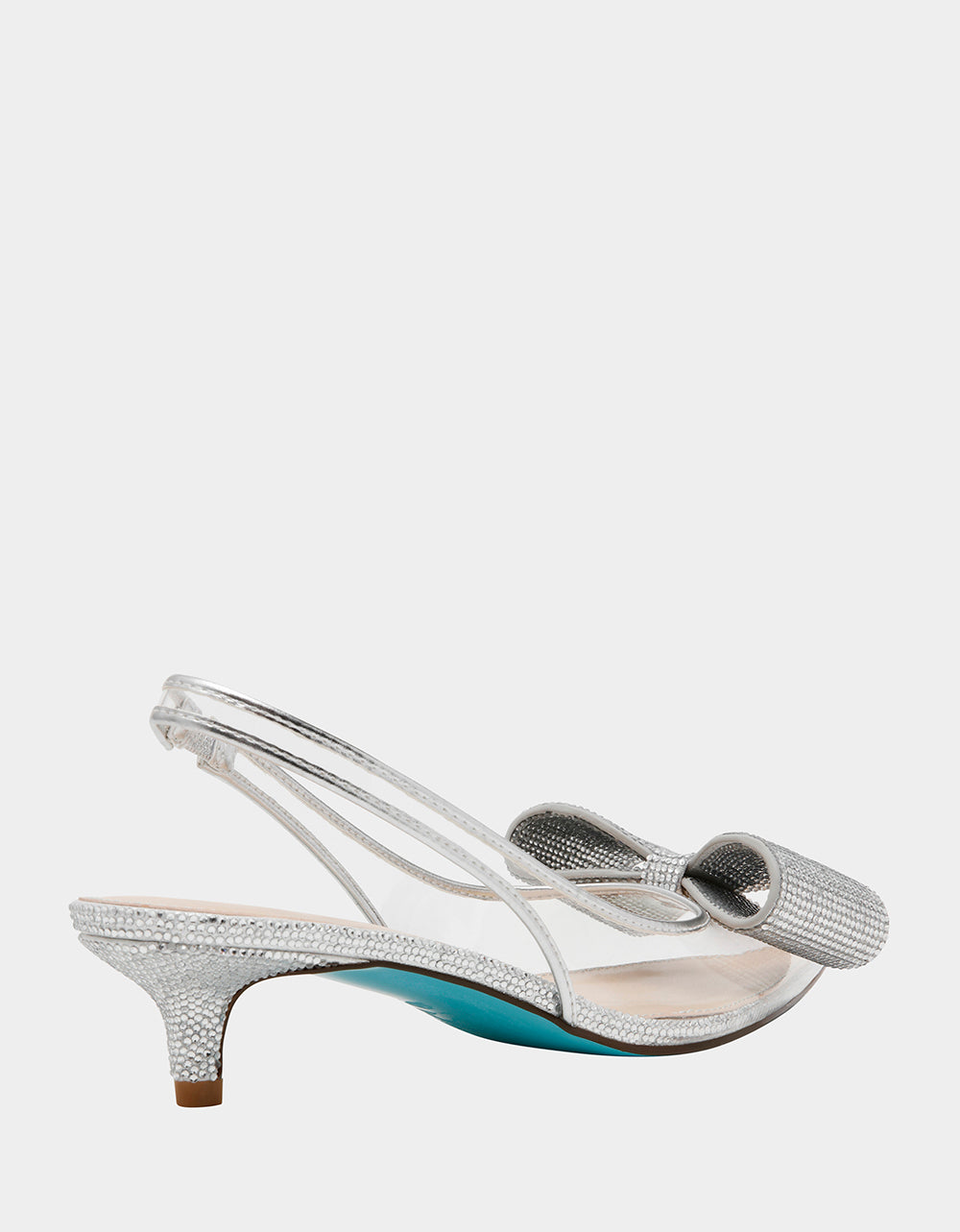 Betsey Johnson New | ALLI SILVER Slingback Kitten Heel