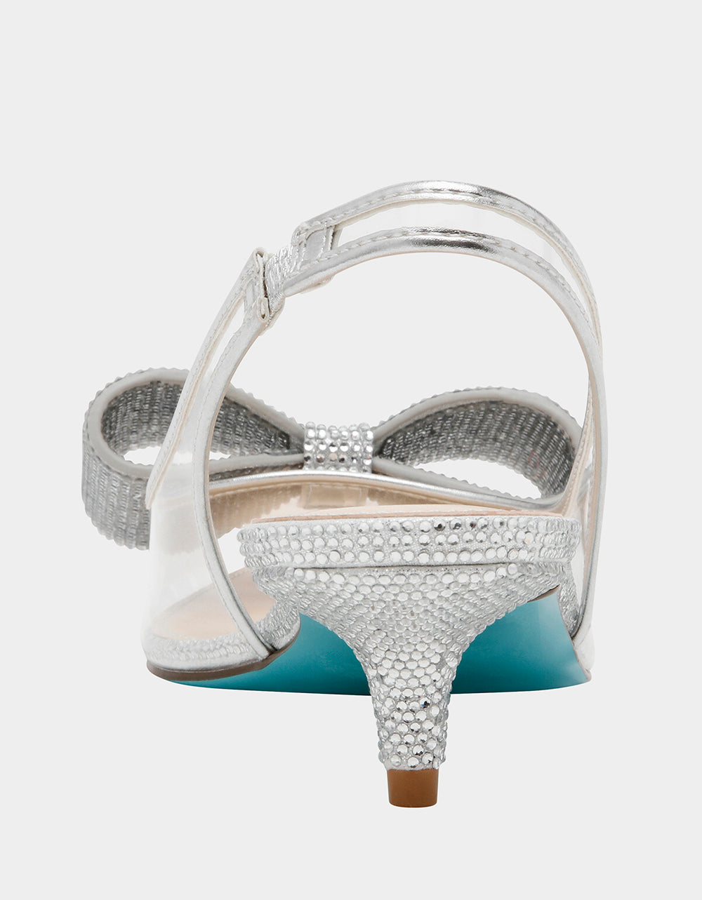 Betsey Johnson New | ALLI SILVER Slingback Kitten Heel