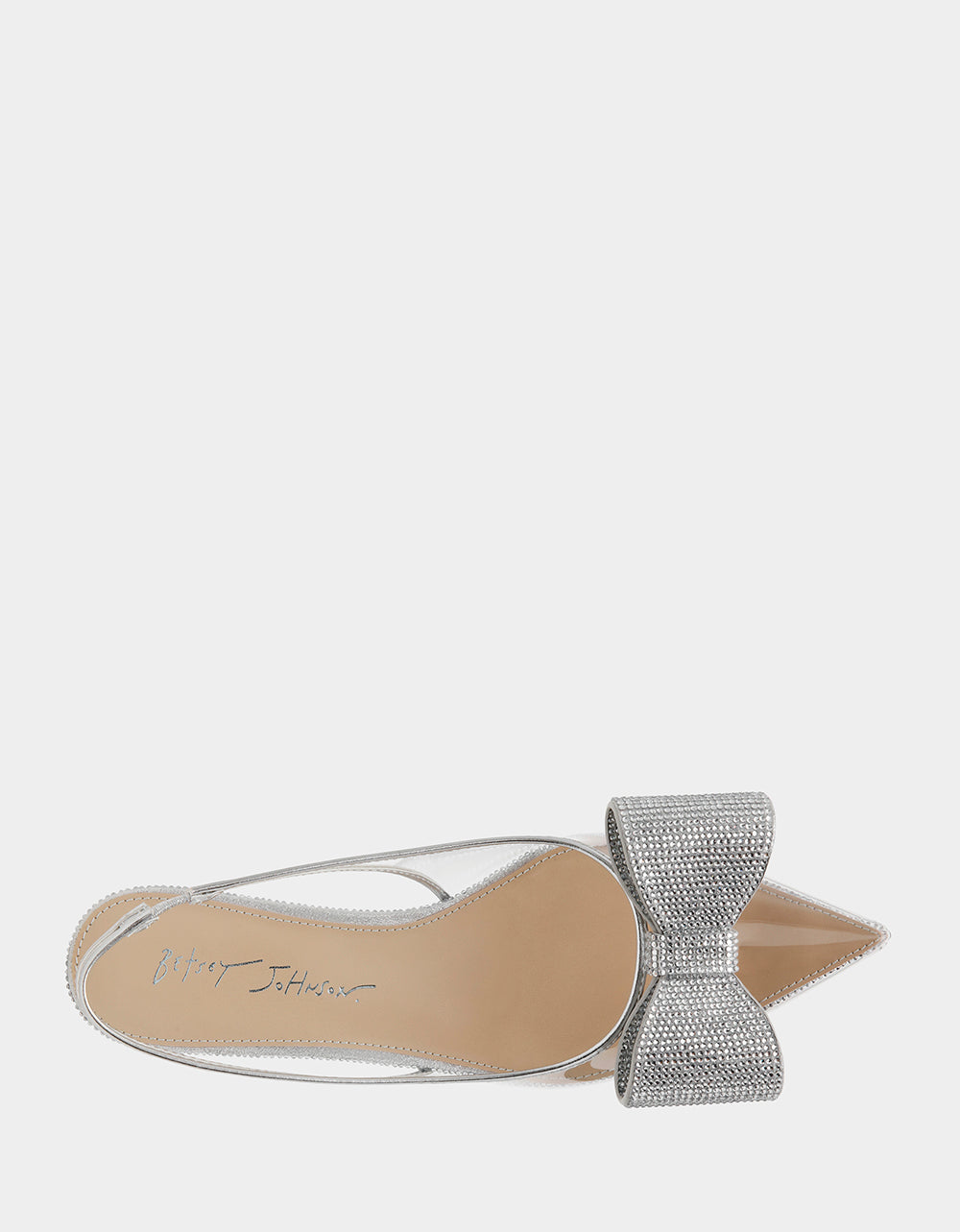 Betsey Johnson New | ALLI SILVER Slingback Kitten Heel