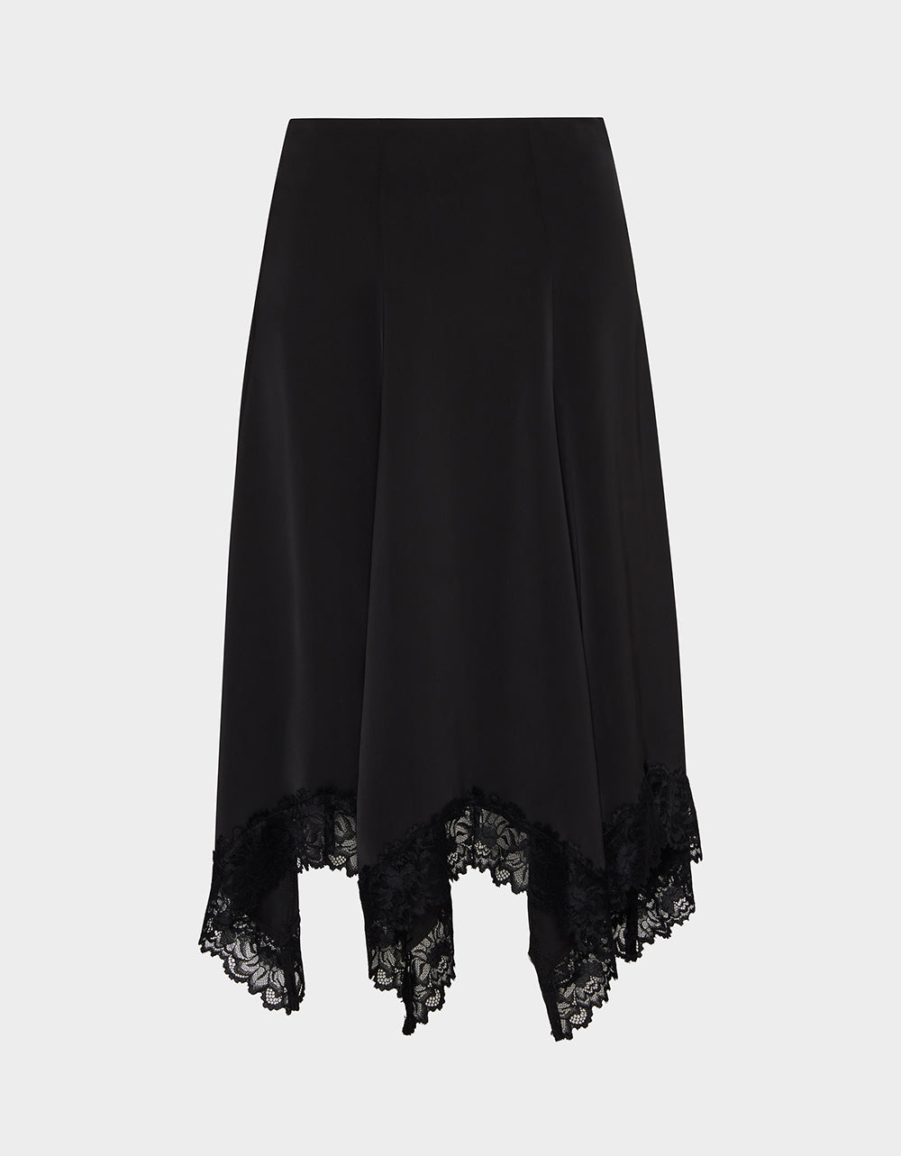 Betsey Johnson Signature | LACE SLIP MIDI SKIRT BLACK Women's Black Lace Midi Skirt