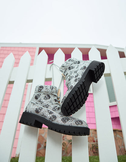 Betsey Johnson Premium | HUDSN Rhinestone Skull Print Booties