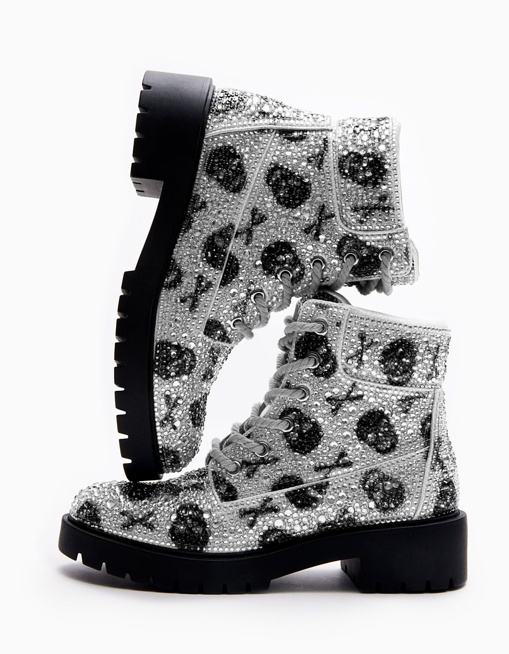 Betsey Johnson Premium | HUDSN Rhinestone Skull Print Booties