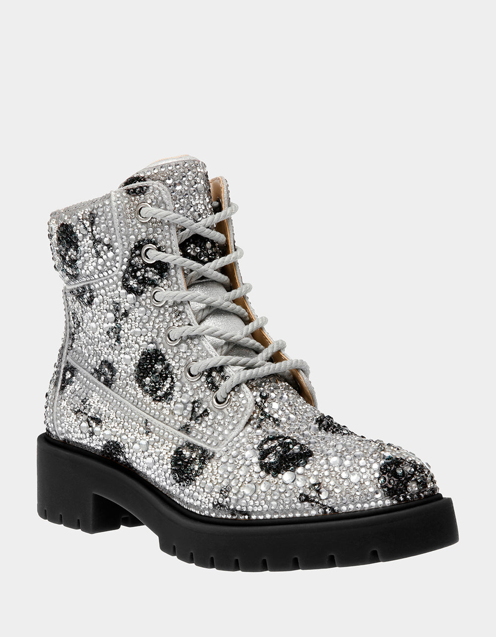 Betsey Johnson Premium | HUDSN Rhinestone Skull Print Booties