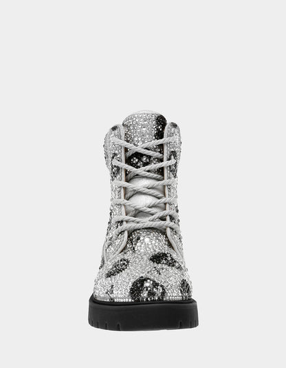 Betsey Johnson Premium | HUDSN Rhinestone Skull Print Booties