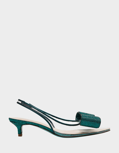 Betsey Johnson Smart Buy | ALLI EMERALD Slingback Kitten Heel