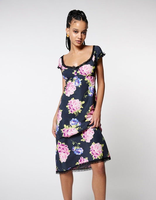 Betsey Johnson Sale | MALIBU MIDI DRESS BLACK