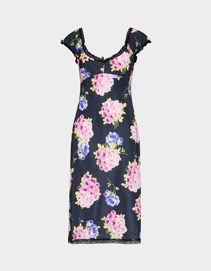 Betsey Johnson Sale | MALIBU MIDI DRESS BLACK