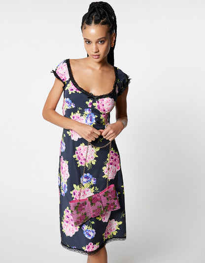 Betsey Johnson Sale | MALIBU MIDI DRESS BLACK