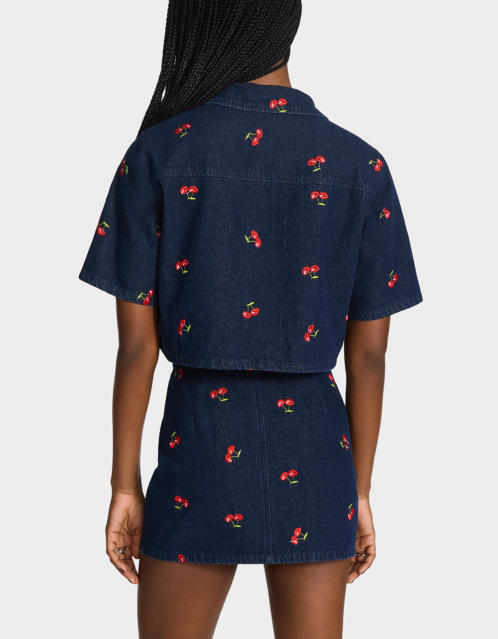 Betsey Johnson Latest | CHERRY ON TOP SKIRT DENIM Women's Denim Mini Skirt