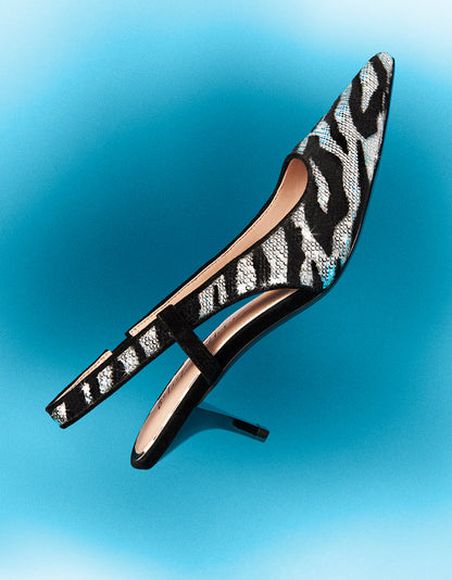 Betsey Johnson Top Pick | WILLAH BLACK Slingback Kitten Heel