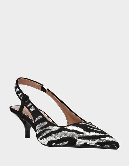 Betsey Johnson Top Pick | WILLAH BLACK Slingback Kitten Heel