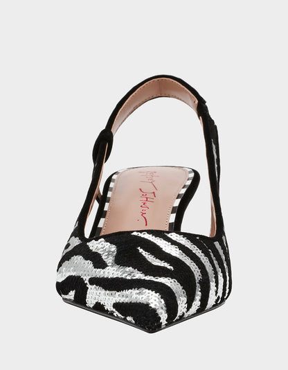 Betsey Johnson Top Pick | WILLAH BLACK Slingback Kitten Heel