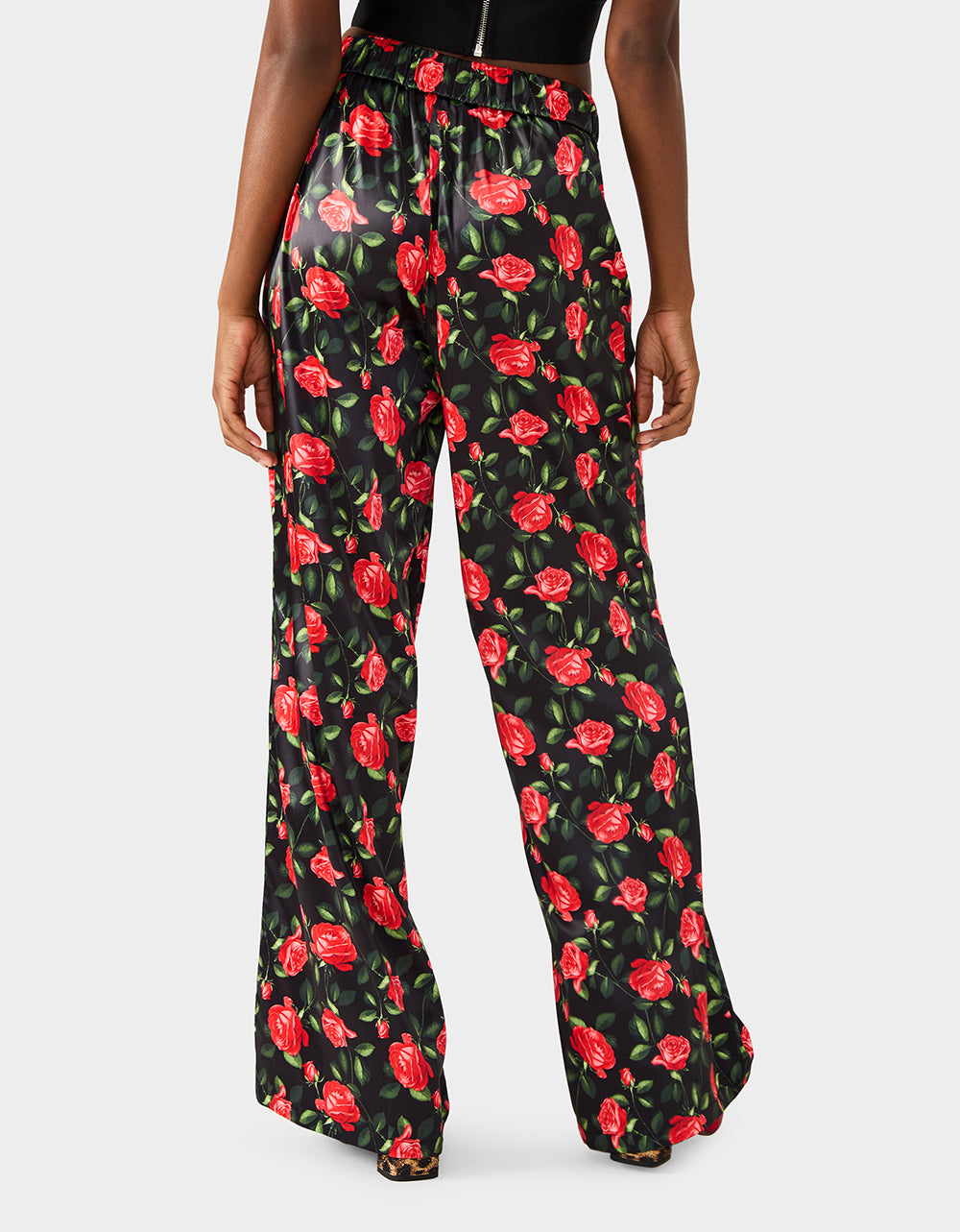 Betsey Johnson Discount | POWER BLOOM BLAZER/PANT BUNDLE Women's Rose Print Blazer and Pant Set