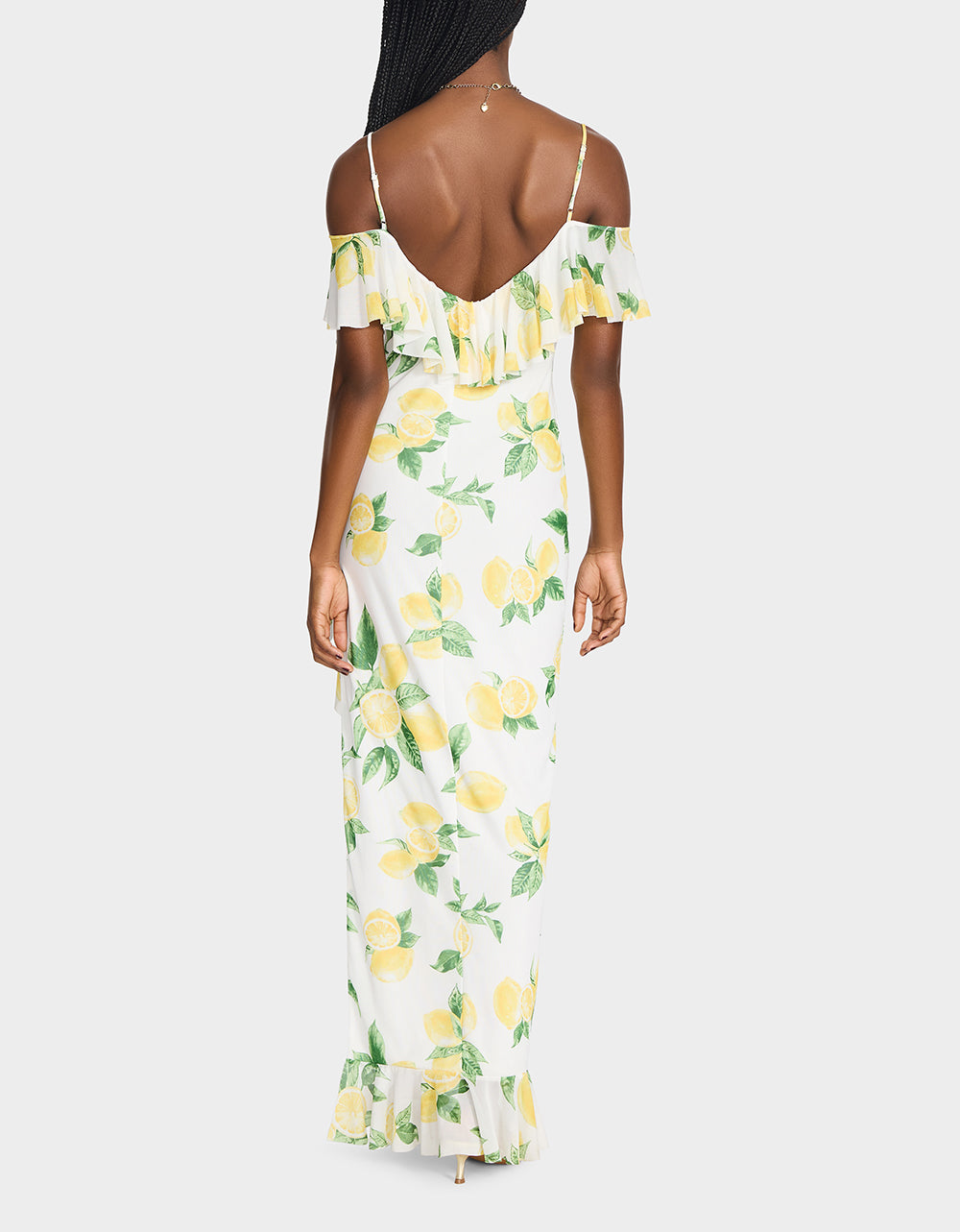Betsey Johnson Trusted | LIMONCELLO NIGHTS DRESS LEMON Print Flowy Maxi Women's Dress