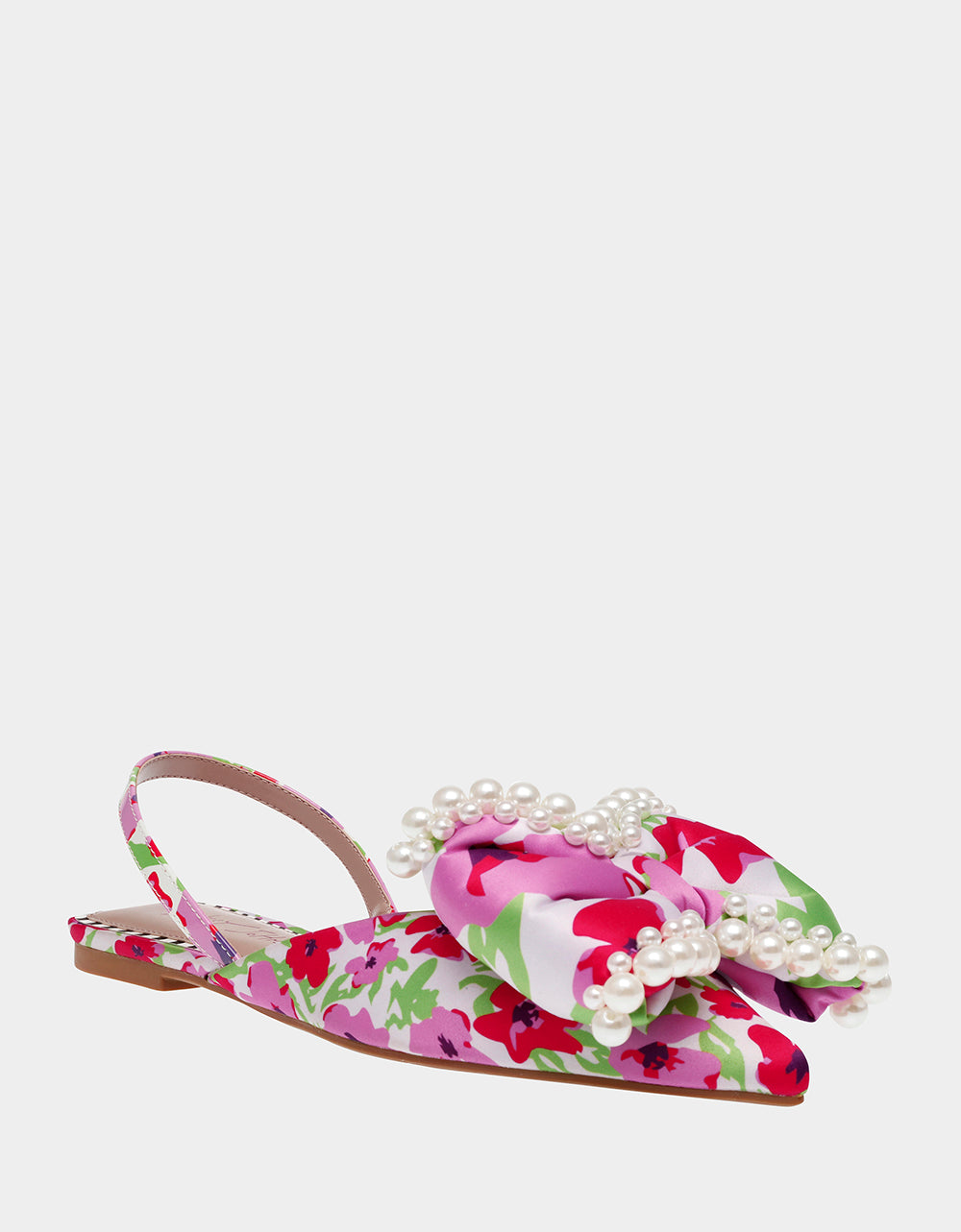 Betsey Johnson Value | CAMILO WHITE MULTI Floral Slingback Flats