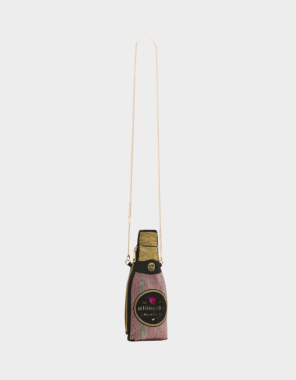 Betsey Johnson Customer Favorite | KITSCH BUBBLES SHOULDER BAG PINK Women's Valentine's Day Champagne Bubble Beaded Shoulder Handbag