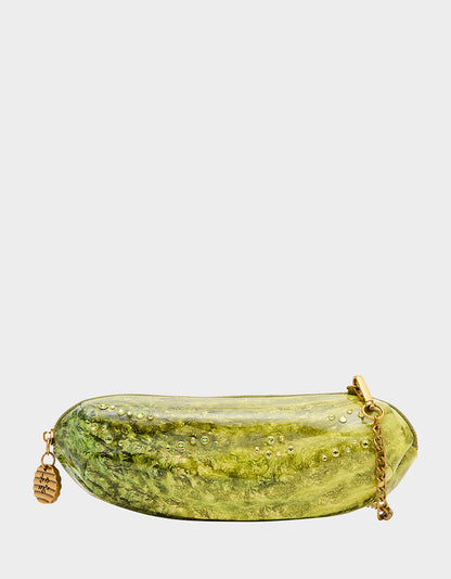Betsey Johnson Best Seller | A BIG DILL GREEN Women's Kitsch Food Dill Pickle Crossbody Handbag