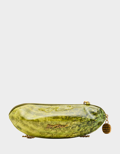 Betsey Johnson Best Seller | A BIG DILL GREEN Women's Kitsch Food Dill Pickle Crossbody Handbag