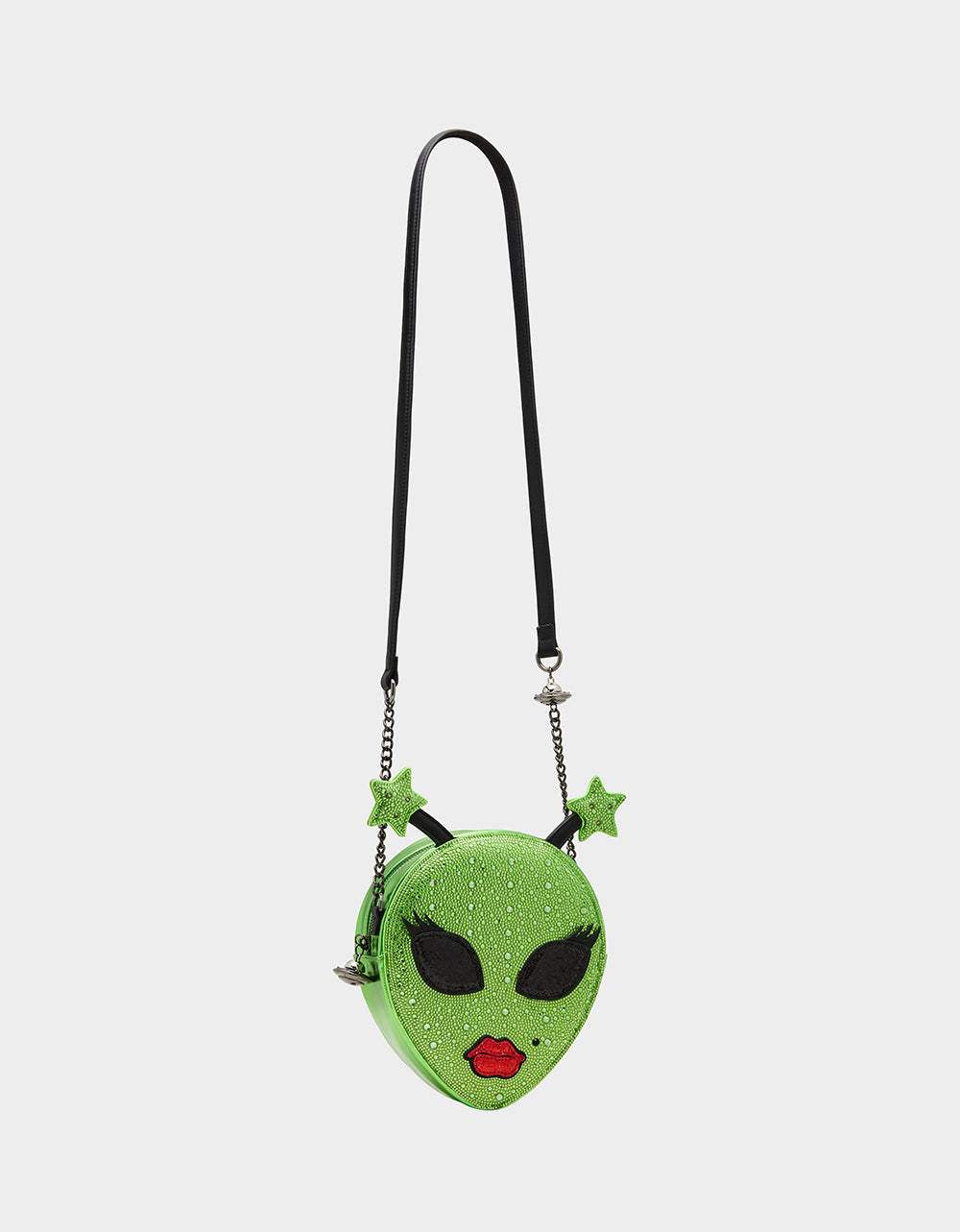 Betsey Johnson Value | KITSCH OUT OF YOUR ORBIT GREEN Women's Alien Kitsch Crossbody Handbag