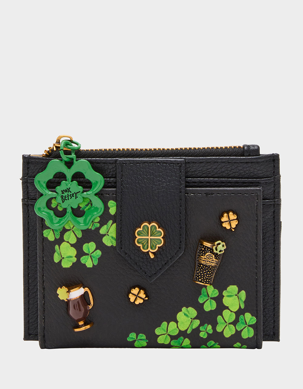 Betsey Johnson Value | BLARNEY WALLET BLACK/MULTI Women's St.Patrick's Day Clover Wallet