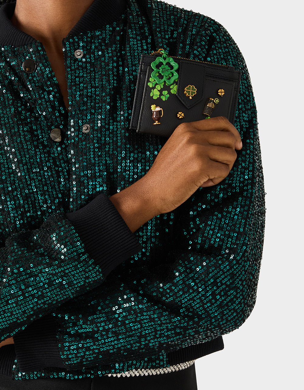 Betsey Johnson Value | BLARNEY WALLET BLACK/MULTI Women's St.Patrick's Day Clover Wallet