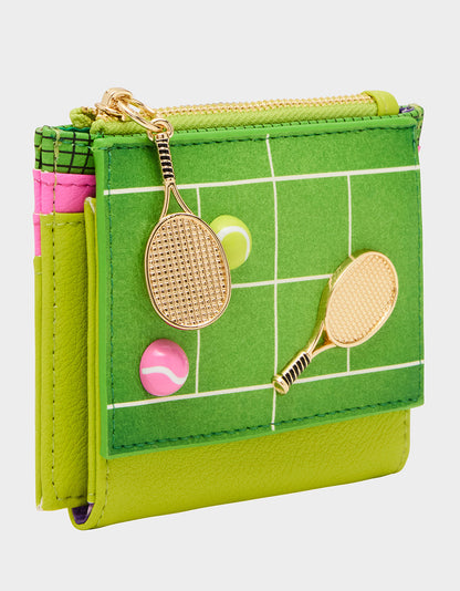 Betsey Johnson New | NET WORTH WALLET GREEN Bifold Tennis Women's Wallet