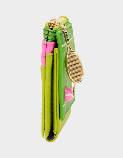 Betsey Johnson New | NET WORTH WALLET GREEN Bifold Tennis Women's Wallet