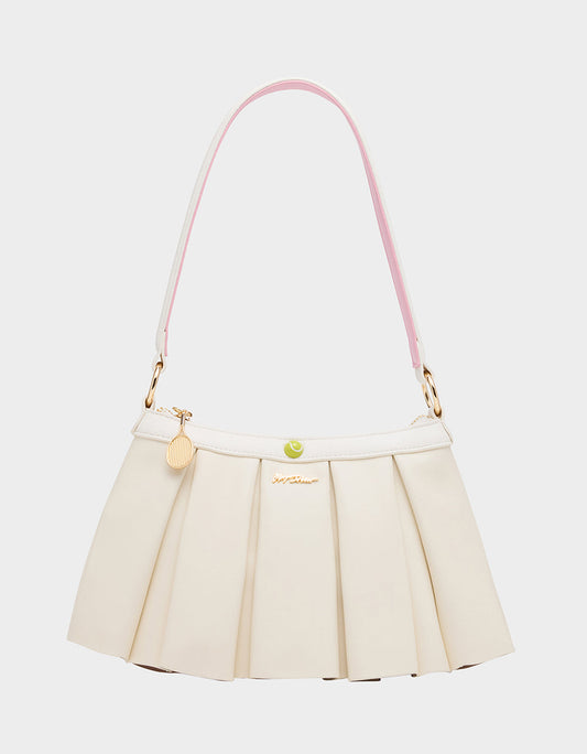Betsey Johnson Exclusive | I SEE LONDON, I SEE FRANCE CREAM Women's Kitsch Shoulder Bag Ruffles Handbag